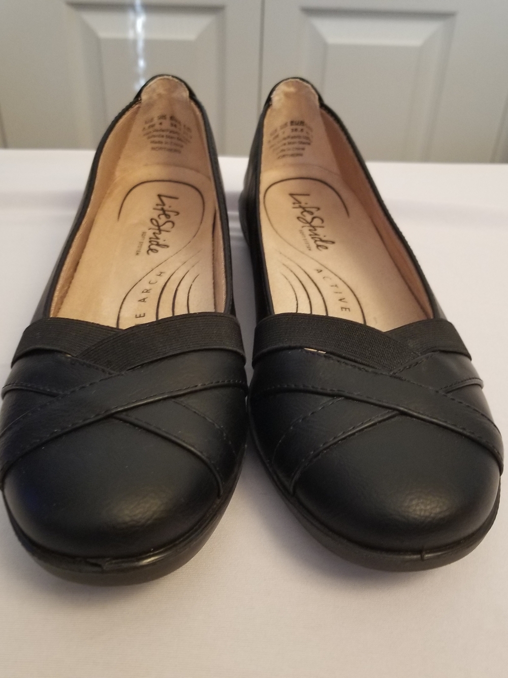 LifeStride Northern Soft System Slip-On Ballet Flats Womens Size 6.5M Black